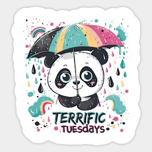 Terrific Tuesdays: Kawaii Panda & Rainbows Sticker